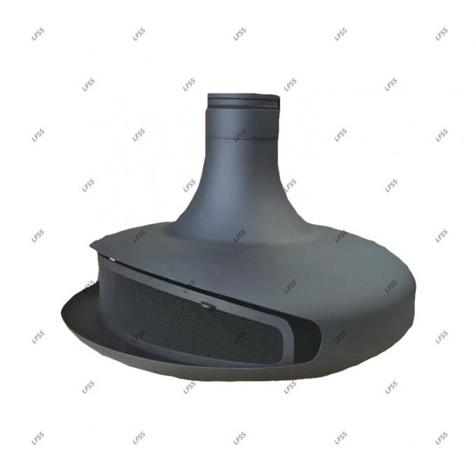 شومینه چوبی معلق سیاه آتش سوزی شومینه سقف داخلی فولاد سفارشی 22