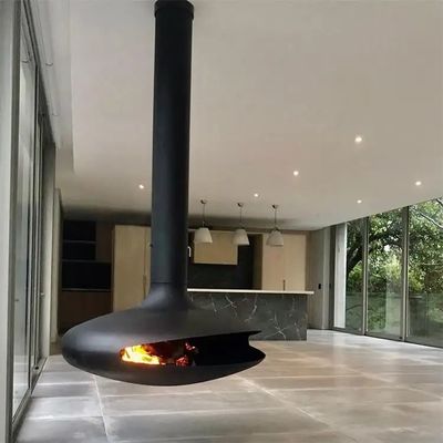 fireplace carbon fireplace contemporary suspended stove wood   steel burning stove for hotels hanging indoor hanging