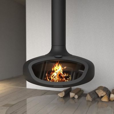 Popular Style Roof Mounted Wood Burning Steel Stove And Suspended Fireplace